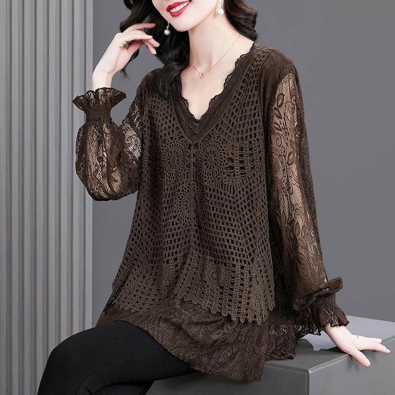 高档针织打底衫女春装加厚2025新款大码宽松时尚个性百搭T恤上衣