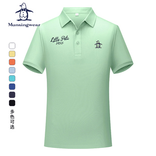 MUNSINGWEAR 绣花短袖 T恤运动Polo衫 纯色 万星威高尔夫男女夏新款