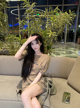 GABBY 美式宽松休闲风短袖T恤上衣L1353