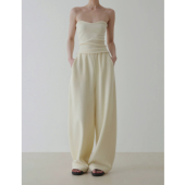 套装 抹胸上衣休闲长裤 L1710 气质弧形性感抹胸露肩修身 GABBY