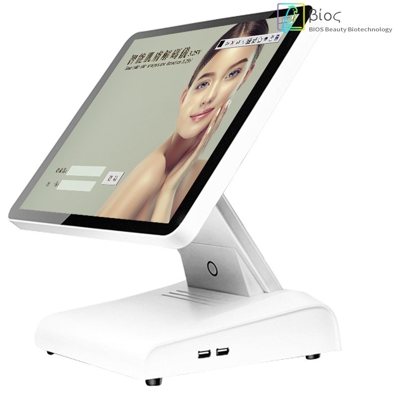 跨境15.6寸皮检测仪器高清面部脸部分析仪美容院皮肤测试仪带软件