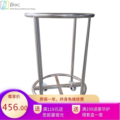 医用圆形有袋污物车 不锈钢收纳车棉被推车置物垃圾车污衣车