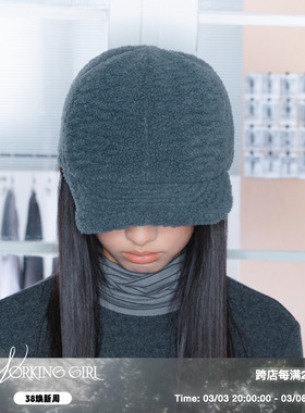 「正反面毛绒帽子」WorkingGirl小众设计正反面可戴时尚感棒球帽