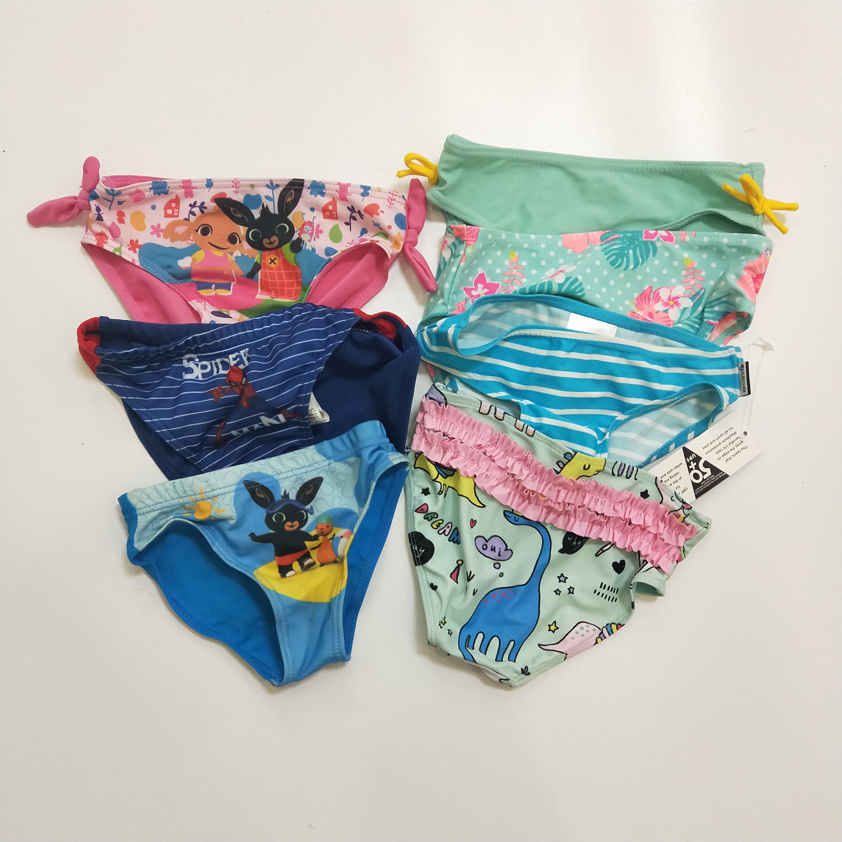 外贸断码男女婴幼儿锦纶速干卡通碎花三角泳裤宝0-12岁比基尼