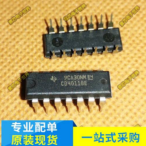 全新原装  CD4011BE 四2输入与非门 现货 DIP14 直插 进口