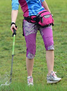 正品户外登山徒步迷彩速干裤女式超薄休闲短裤 迷彩快干裤/五分裤