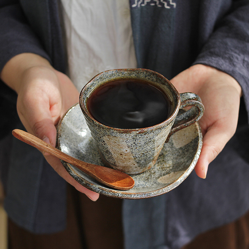 日本原装进口手工黑茶刷毛咖啡杯