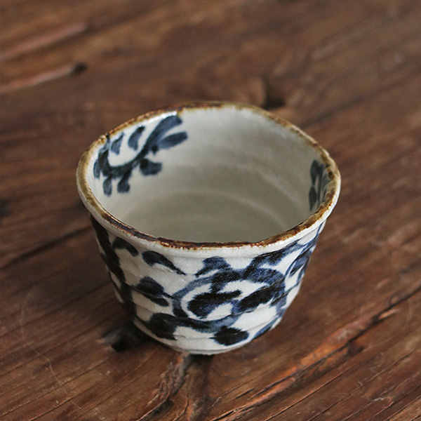 日本进口唐草手工咖啡杯茶杯