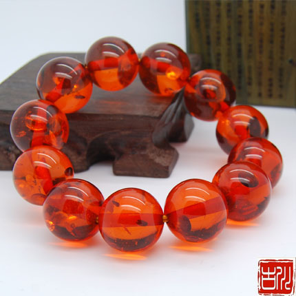 红色血珀蜜蜡手链包邮