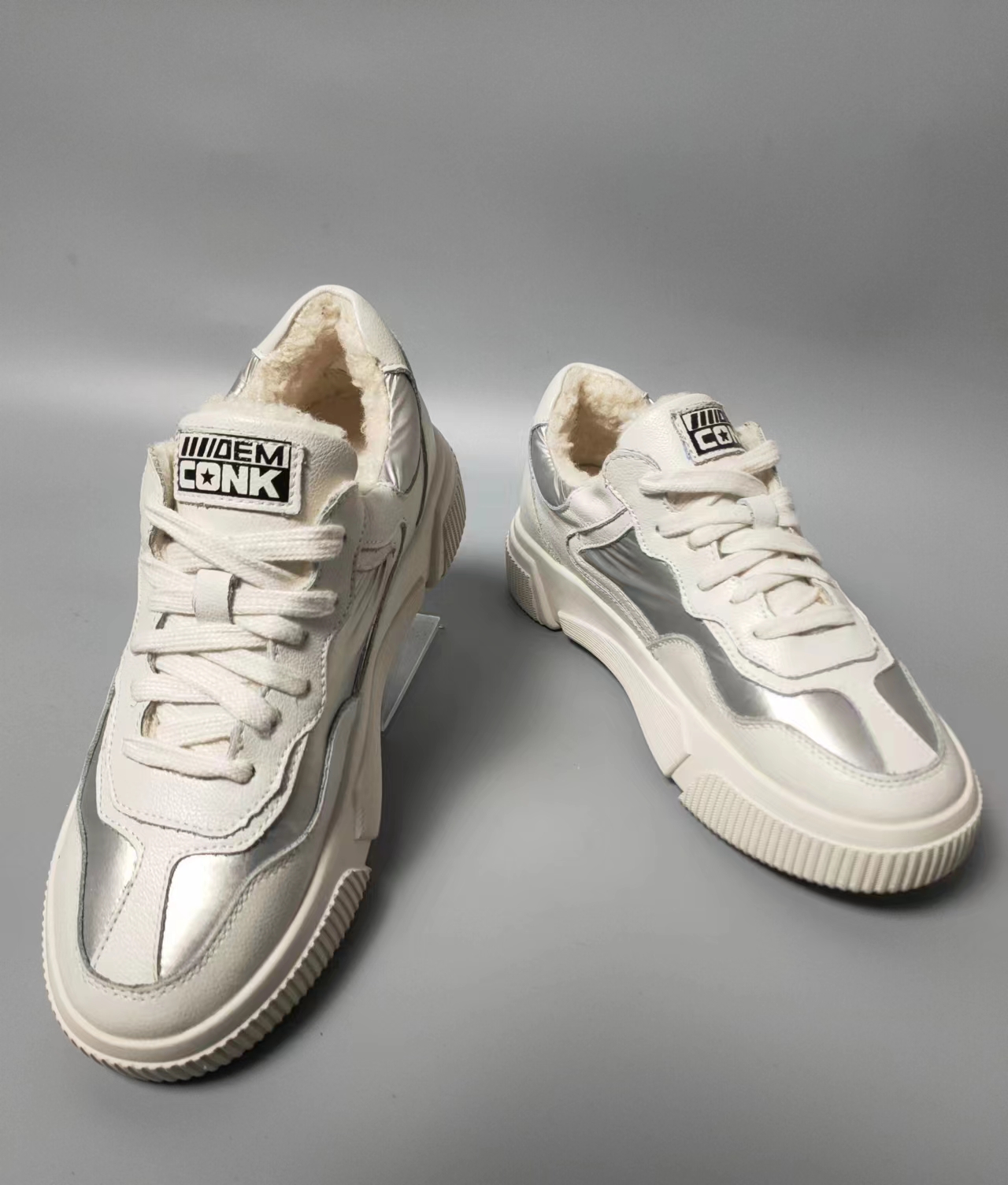 软皮平底系带休闲真皮女鞋软防滑