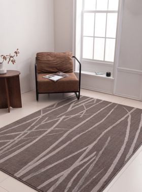 时尚简约几何线条100%新西兰羊毛地毯客厅卧室