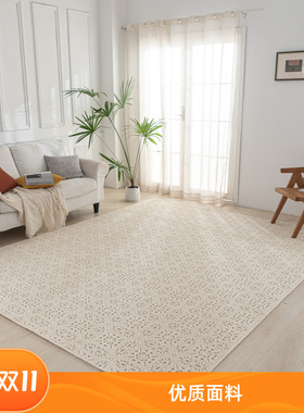 羊毛圈绒浮雕客厅法式轻奢风艺术地毯