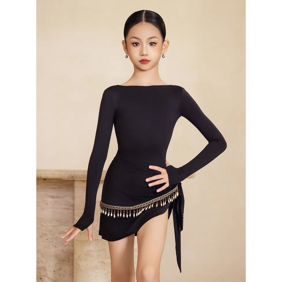 Dancebaby拉丁舞服专业显瘦练习高级分体套装大漏背艺考服DAS797