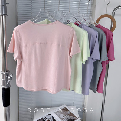 梨形身材救星~ 宽松短袖T恤女运动跑步训练服健身上衣短款瑜伽服