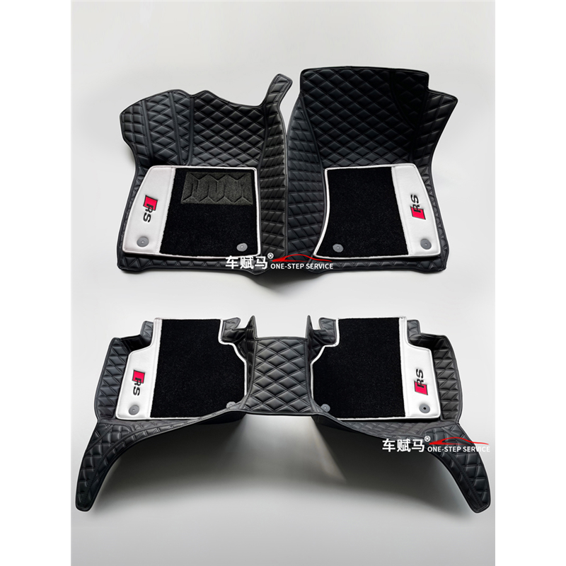 rs4奥迪rs7白色脚垫s3 rs5 s5 s4全包围S6 RS3 rs6 sq5 RSq8专用 - 实物图