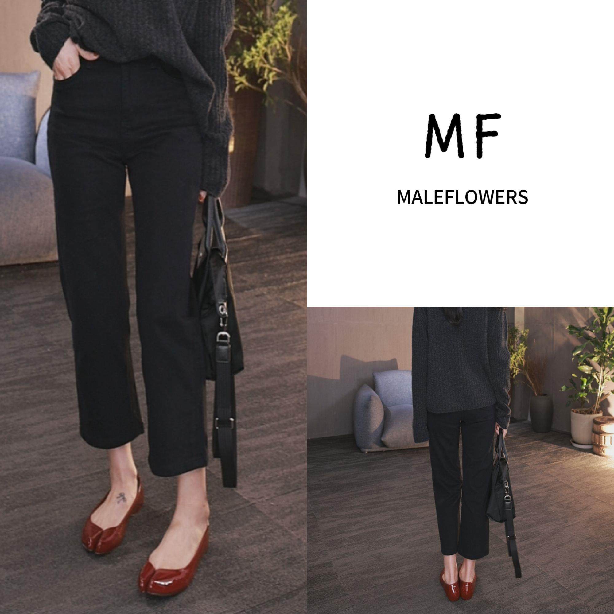 东倪MF  550G抓毛底直筒裤高腰慵懒风冬加绒牛仔女友裤 85D6128