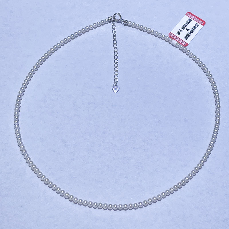 淡水珍珠圆形颈链天然淡水珍珠