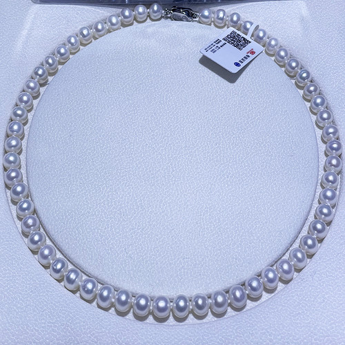 天然淡水无核珍珠项链