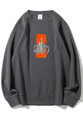 j16vf22 必胜卫衣圆领纯棉灰色十月新品