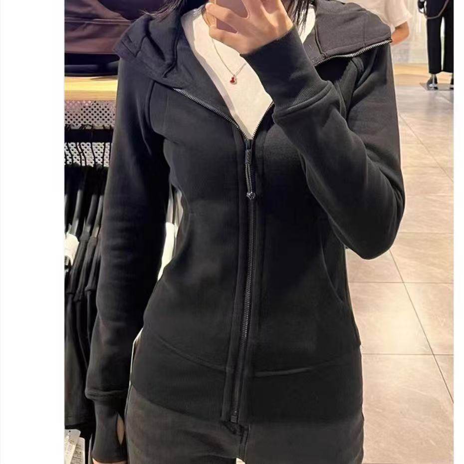 美式连帽卫衣外套女秋冬2025新款小个子拉链开衫修身运动瑜伽上衣,女装/女士精品,短外套,淘宝优惠券,粉丝福利购,淘宝优惠卷