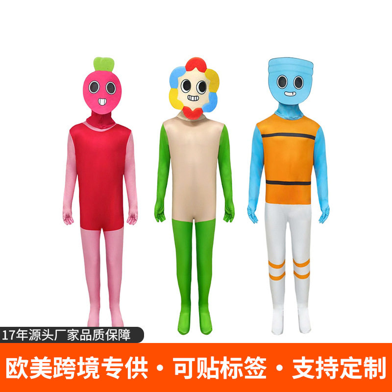 新品跨境万圣节Dandy's World丹迪的世界cosplay服装连体表演服