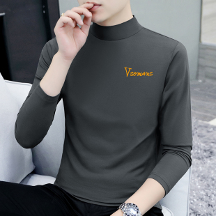男士 款 高端T恤保暖打底衫 秋冬季 单件上衣 2026新款 纯棉半高领长袖