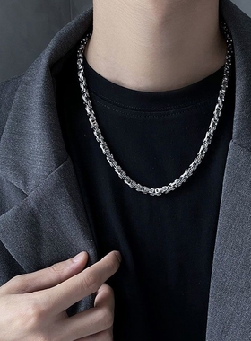 帝王链项链潮嘻哈简约链子男士