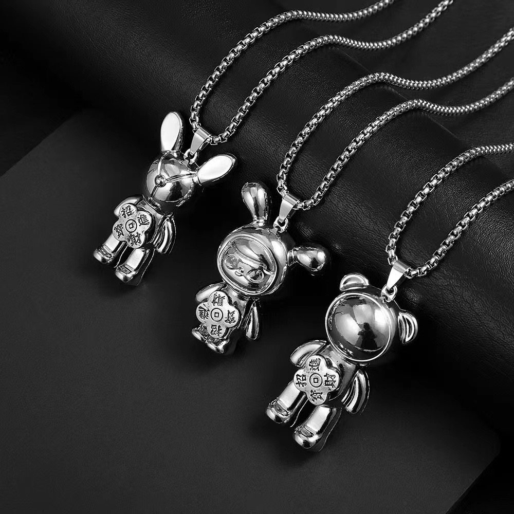 小兔子项链2022年新款吊坠潮女长款男时尚可转动钛钢毛衣链配饰品,饰品/流行首饰/时尚饰品新,项链,淘宝优惠券,粉丝福利购,淘宝优惠卷