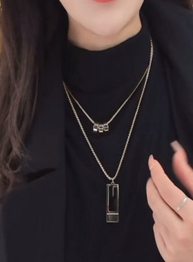 抖音同款钛钢毛衣链2022年新款