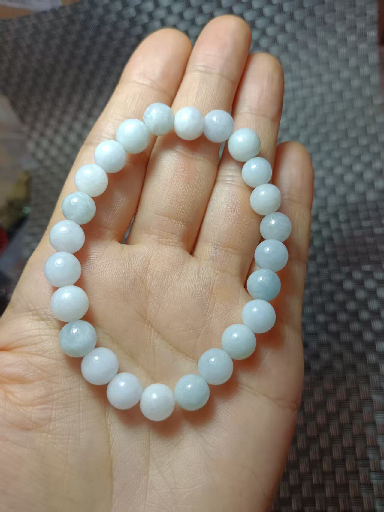 a货圆珠手串手链男女款玉石珠子散珠子