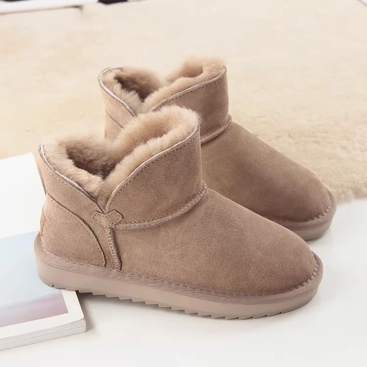 羊毛短款雪地靴女加绒加厚棉鞋