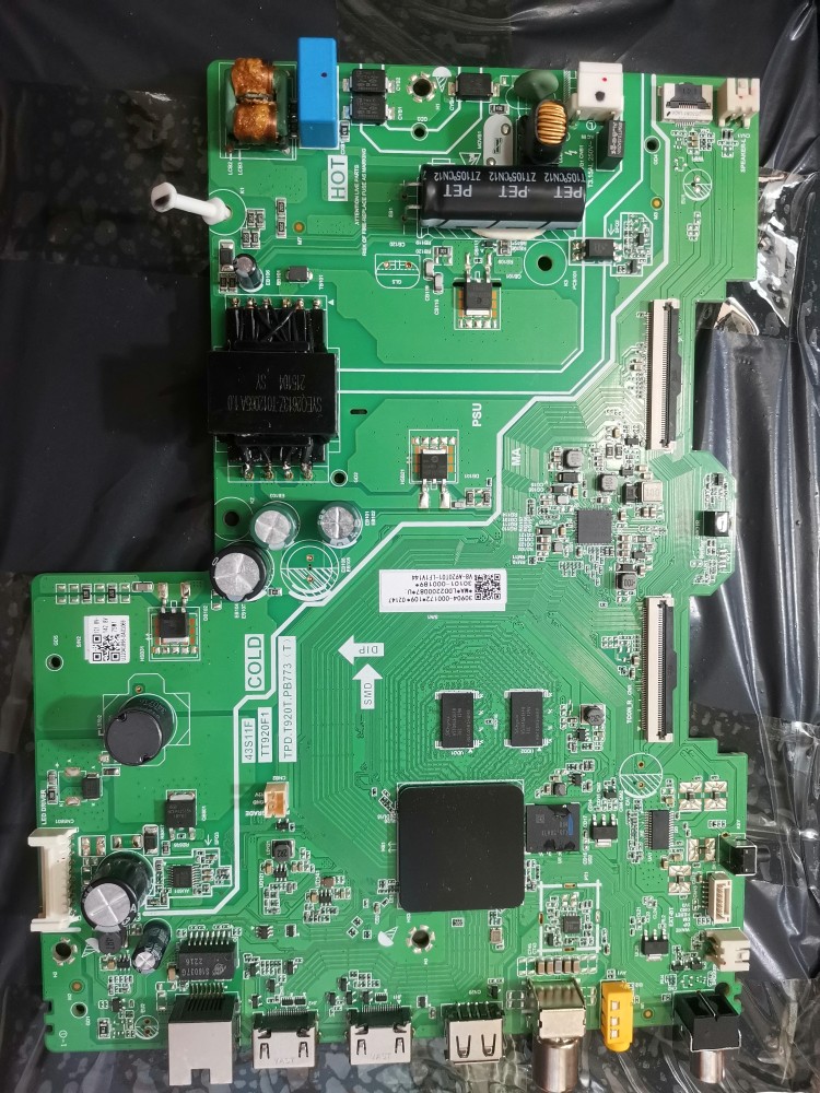 维修43V6E主板TPD.T920T.PB773 TT920F1 EMMC软件备份A920T01