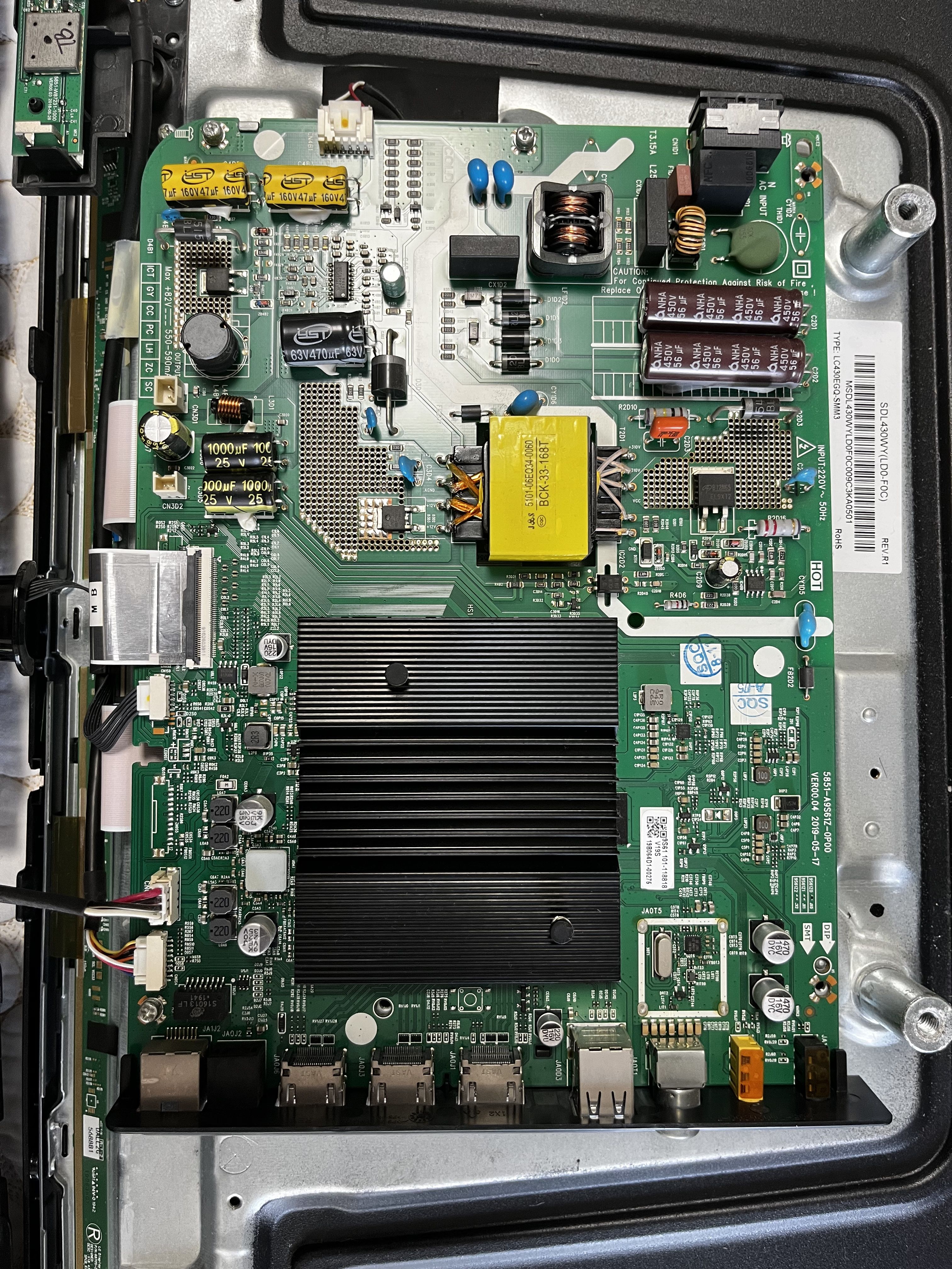 维修松下TH-43GX580C 9S61 5851-A9S61Z-0P00 MS848 emmc备份16G