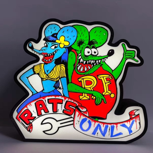 RatFink老鼠芬克卡通形象礼品灯创意桌面壁挂led可充电氛围灯