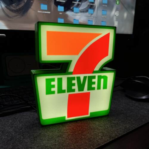 便利店711灯牌logo创意桌面灯箱
