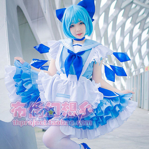 布偶幻想乡 定做 东方project 同人 琪露诺 ⑨ cosplay