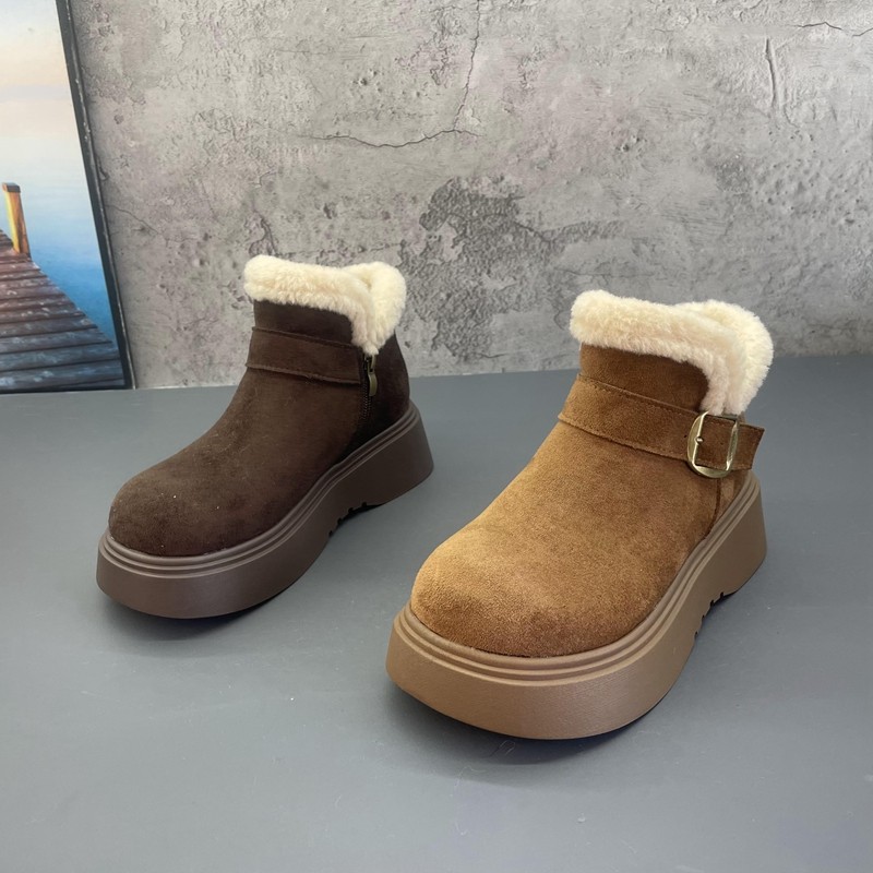 时尚百搭加绒保暖雪地靴2025新款撤柜断码处理冬季侧拉链厚底棉靴,女鞋,时尚雪地靴,淘宝优惠券,粉丝福利购,淘宝优惠卷