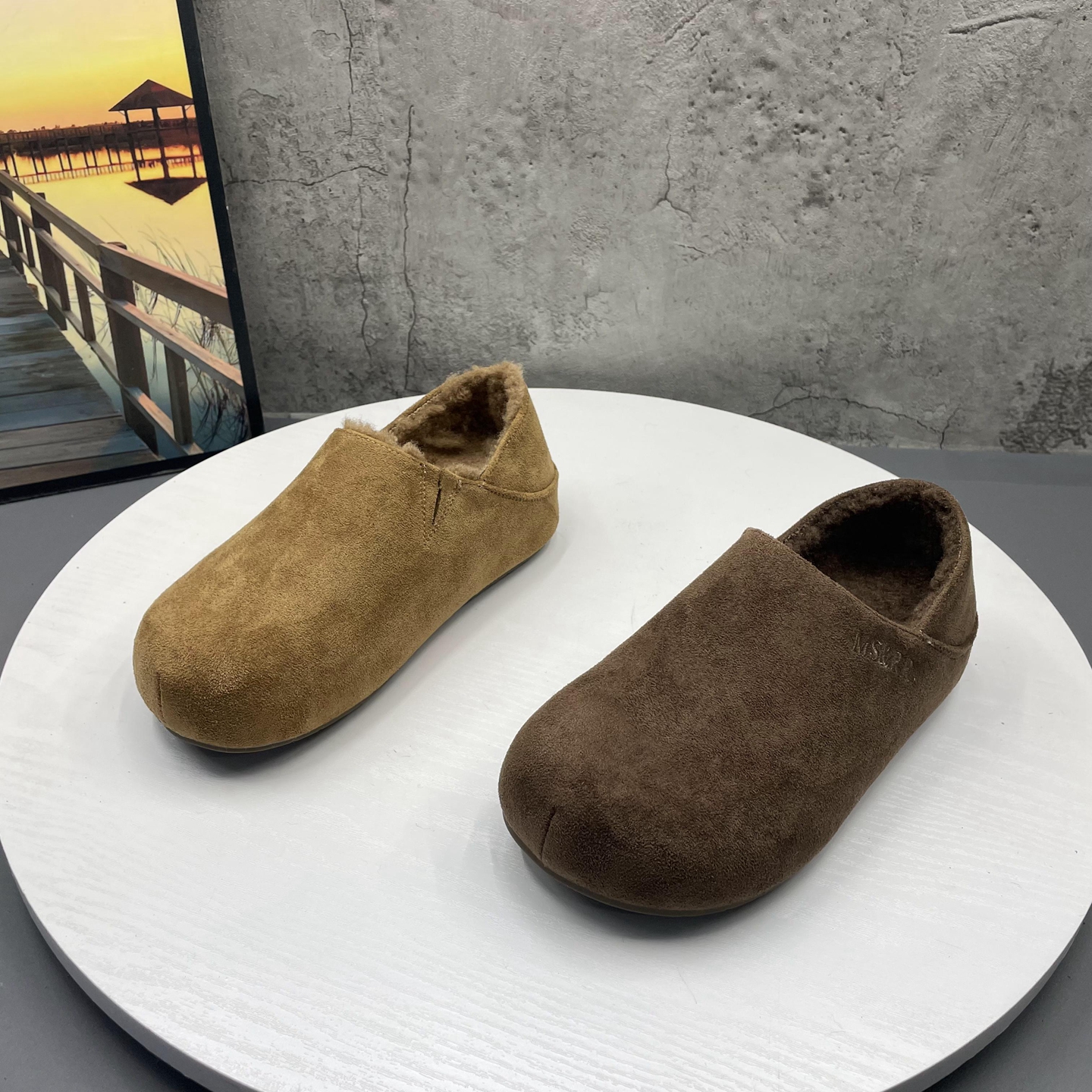 2025撤柜断码秋冬季新款女鞋内增高复古时尚加绒保暖勃肯鞋女棉鞋