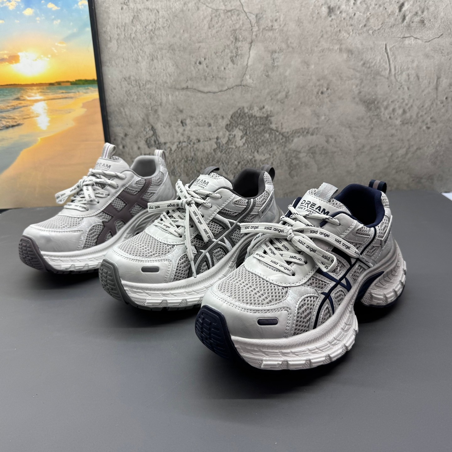 2026春季新款撤柜断码真皮网面透气爆款超火厚底增高银色老爹鞋女,女鞋,时尚休闲鞋,淘宝优惠券,粉丝福利购,淘宝优惠卷