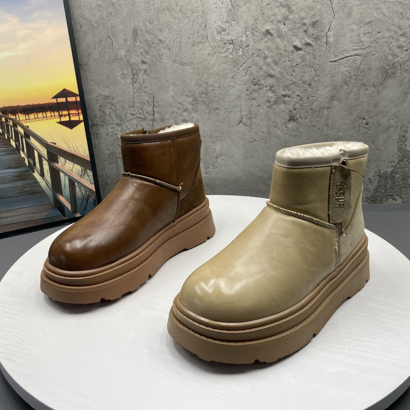 厚底增高女棉靴2025新款撤柜断码处理冬季加绒保暖雪地靴女短靴