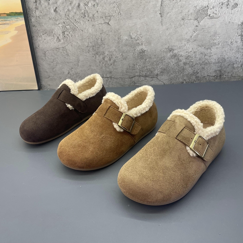 复古勃肯鞋2025撤柜断码秋冬季新款绒面女鞋内增高加绒保暖女棉鞋