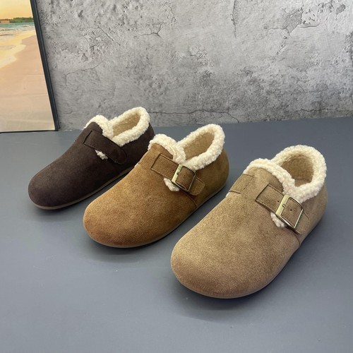 复古勃肯鞋2025撤柜断码秋冬季新款绒面女鞋内增高加绒保暖女棉鞋