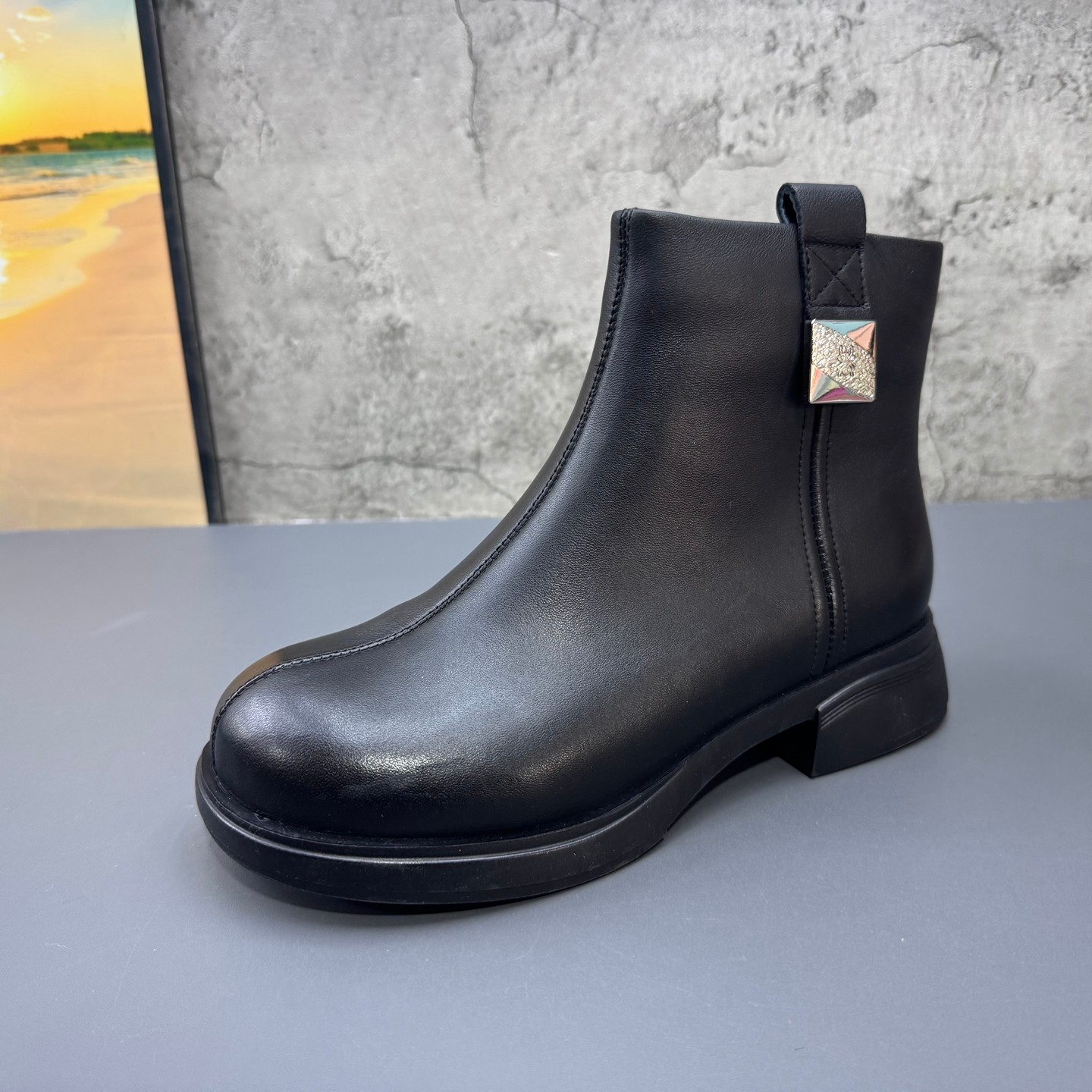 2025新款秋冬季撤柜断码真皮低跟侧拉链加绒保暖牛皮切尔西靴女靴,女鞋,切尔西靴,淘宝优惠券,粉丝福利购,淘宝优惠卷