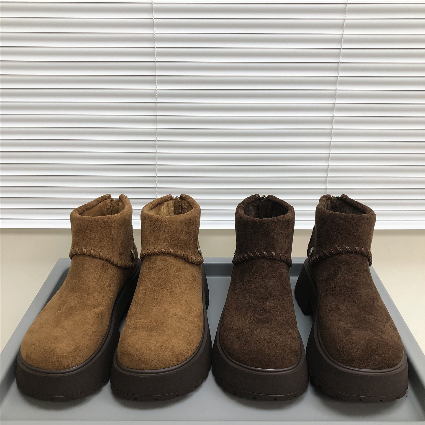 2025新款撤柜断码处理冬季后拉链厚底增高加绒英伦复古雪地女棉靴,女鞋,时尚雪地靴,淘宝优惠券,粉丝福利购,淘宝优惠卷