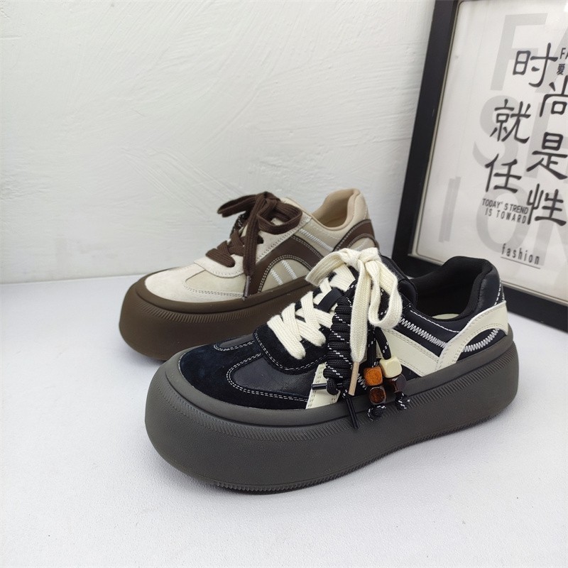 时尚德训鞋潮鞋子工厂撤柜处理2026春季新款真皮厚底韩版休闲女鞋,女鞋,德训鞋,淘宝优惠券,粉丝福利购,淘宝优惠卷