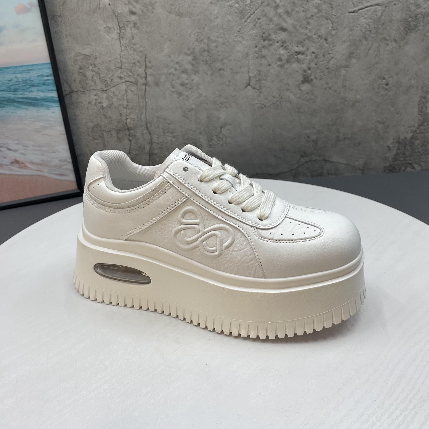 学院厚底增高小白鞋2025秋季新款撤柜断码真皮深口舒适时尚女板鞋,女鞋,休闲板鞋,淘宝优惠券,粉丝福利购,淘宝优惠卷