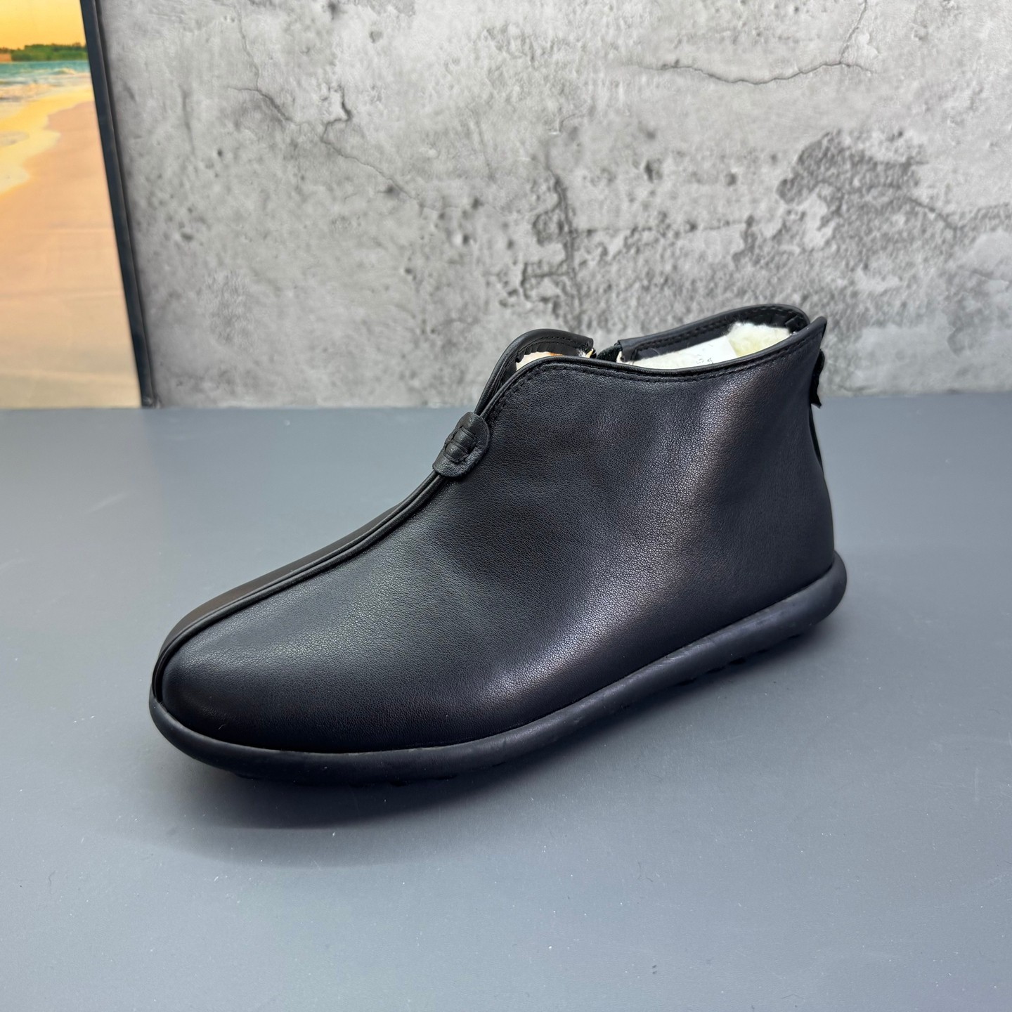 2025新款冬季撤柜断码处理真皮圆头侧拉链羊毛保暖时尚百搭男棉靴,流行男鞋,时尚雪地靴,淘宝优惠券,粉丝福利购,淘宝优惠卷