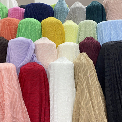 半透提花薄款雪纺布料制作古风汉服连衣裙防晒衫抗皱面料纺织清仓