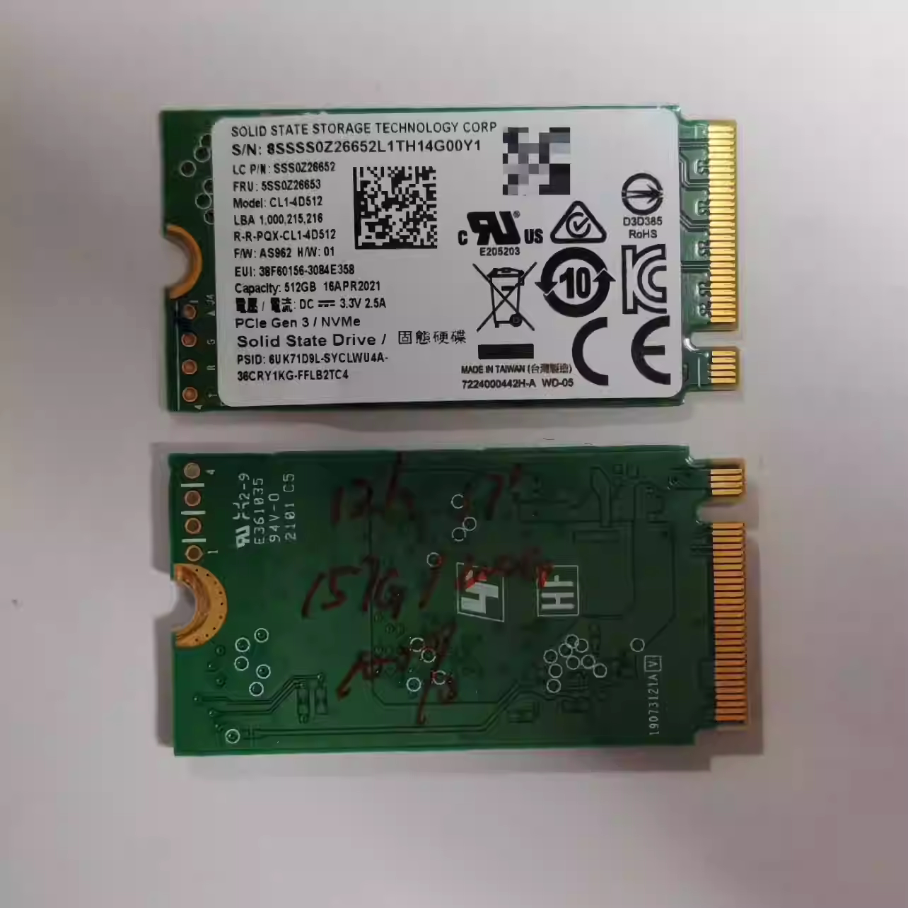 适用建兴CL4-4D512 NVME M.2 2242台式机笔记本电脑固态硬盘SSD
