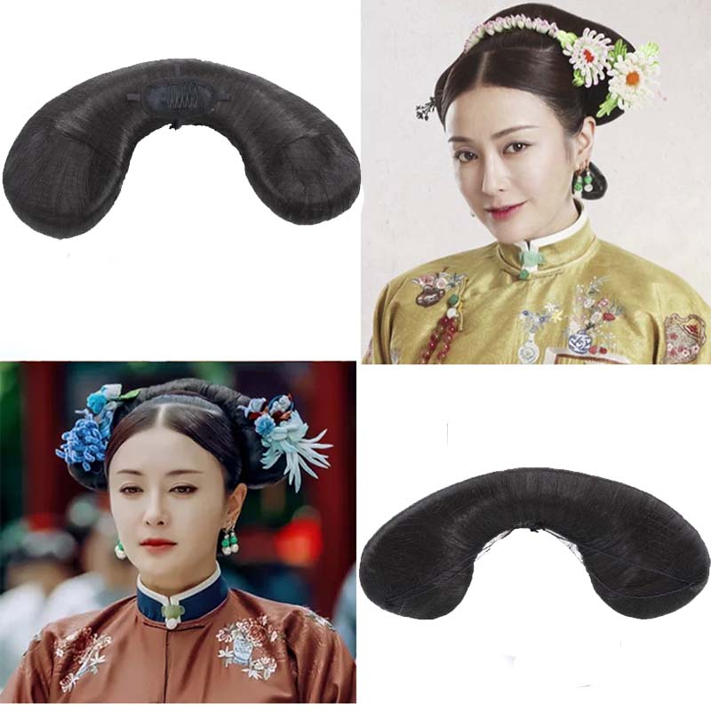2021年古装清朝宫廷热播剧延禧攻略同款假发旗头燕尾贵妃皇后旗头